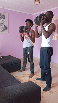 Having a Workout with My Dude