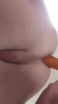 Anal masturbation with the sausage