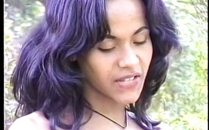 Chicks with Dix: Shemale chick blows big cock and gets plowed outdoors