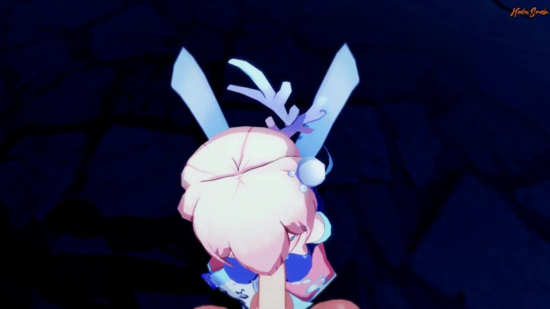 Hentai Smash: Mimi faz um boquete em primeiro plano antes de receber...