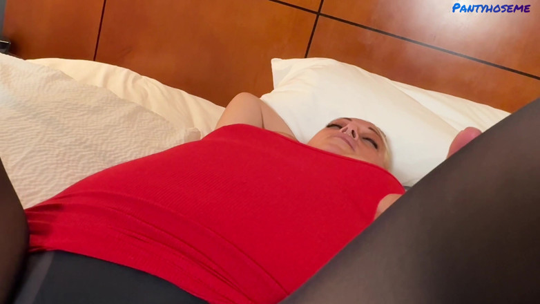 Pantyhose me porn videos: Nylon Worship with Blonde BBW Diamond Stax - Facesitting and Blowjob...