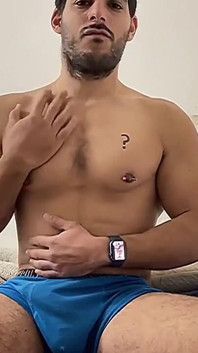 Porra na minha cueca azul