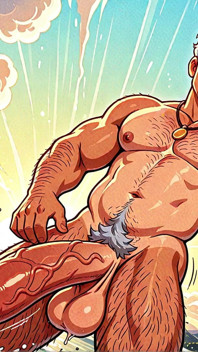 Naked Men at the Lake Digital Art