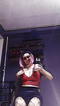 Lady Angela Spit Cartoon Effects