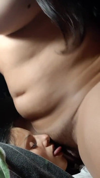 Sitting on My Girlfriend's Face and Cumming Lesbian-illusion