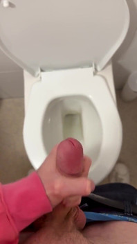 Horny Twink Caught Stroking in the Bathroom!