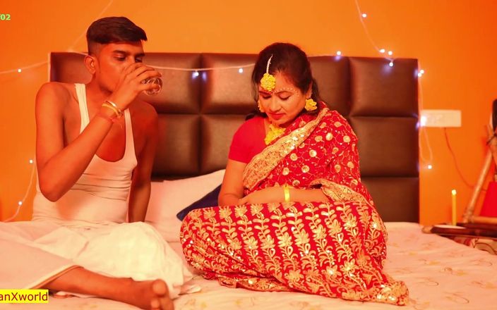 Indian Xshot: Hintli bahu ilk gece seksi! Lütfen beni yavaşça sik