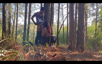 Wife Fucking in the Woods with the Black Big Dick