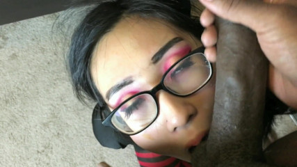Jack Blaque: Eva Yi POV blow job and cum on glasses