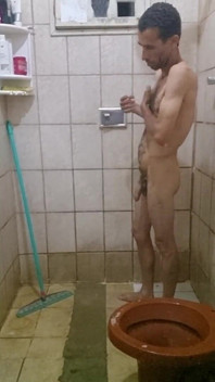 Me Taking a Shower with a Hard-on and Jerking off Until I Cum