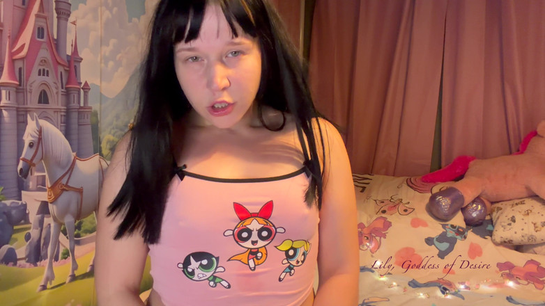 Lily, Goddess of Desire: Gótico com Rosto de Ahegao Monta Seu Pau Duro