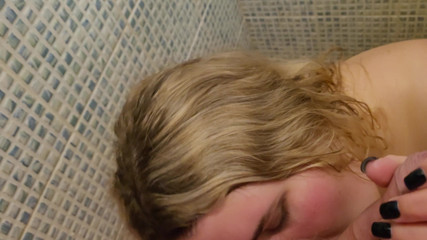Peach Desert: Pissed in the face and mouth of a fat blonde...