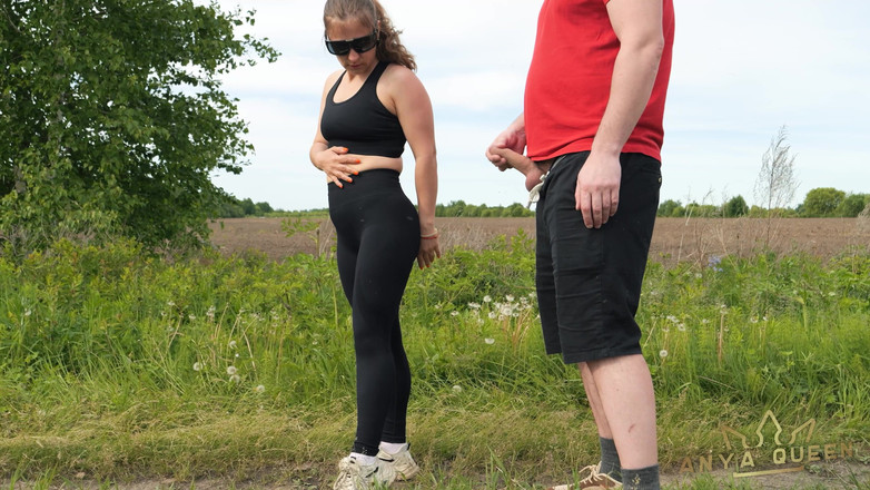 Anya Queen: 560 Stranger's Cum on the Ass of a Sports Girl...
