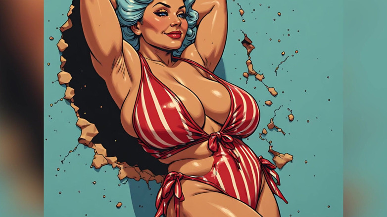 AI Porn: Arte di bellezze bikini paffuta
