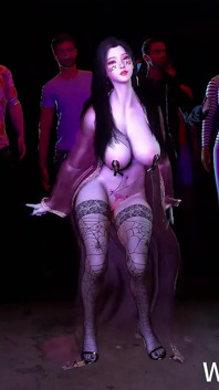 3D Horny Slut Asian Stripper Cheating with Big Cock