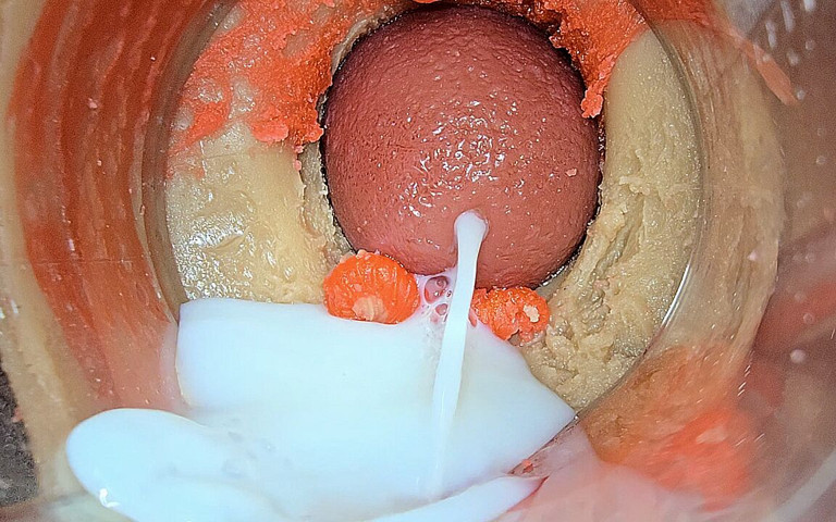 Cumming on Your Cock with Camera Inside - Asmr 4K (Creme sperm)