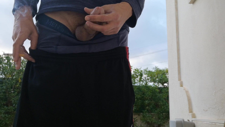 Rafael Torreano: Early Morning Jerkoff Outside in the Garden