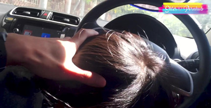 18_honey: Pancutan mani dalam mulut di dalam kereta