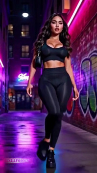 Friday Nightbeautiful Curvy Latina Model Walks