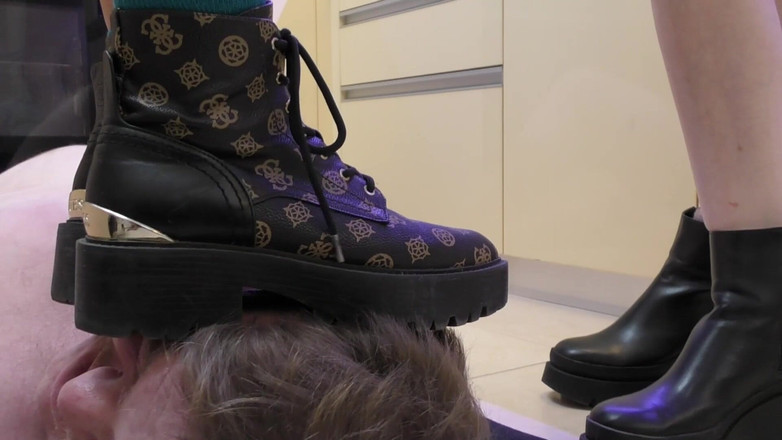 Nikky Thorne: Face Trampling My Horny Slave with a Hot Brunette Babe