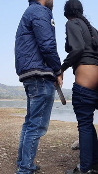 Indian couple sex at river side outdoor