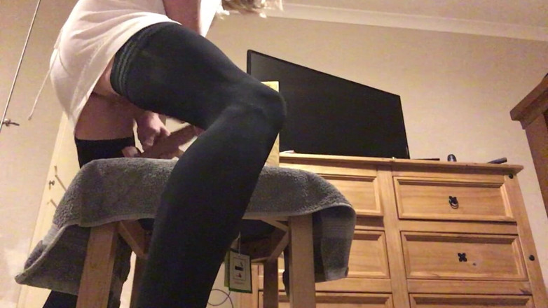 Prostate play hot video: Prostate Play - Crossdresser Frotting with Vibrator - Cum as Lube - Fleshlight