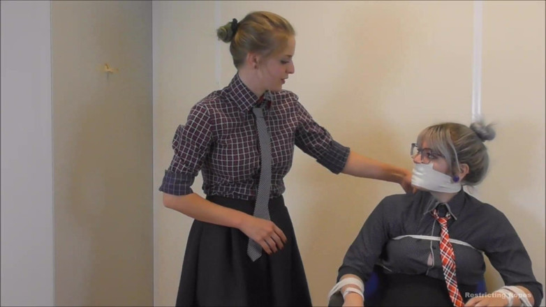 Restricting Ropes: Luna Grey &amp; Violet Haze - corporate bitches payback hD