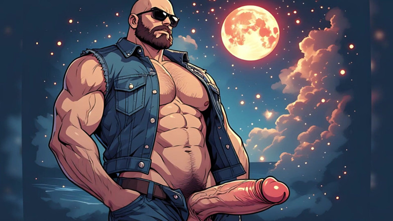 Erotic Man: Cocks Out at Beach (ai)