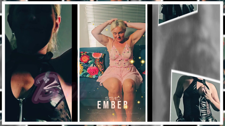 Bound Ember: Кам-дівчина товстушка дружина демонструє ділдо і пизду під час трансляції