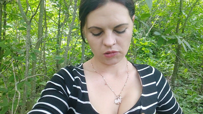 DirtyLubov: Outdoor Pussy Dildo Masturbation