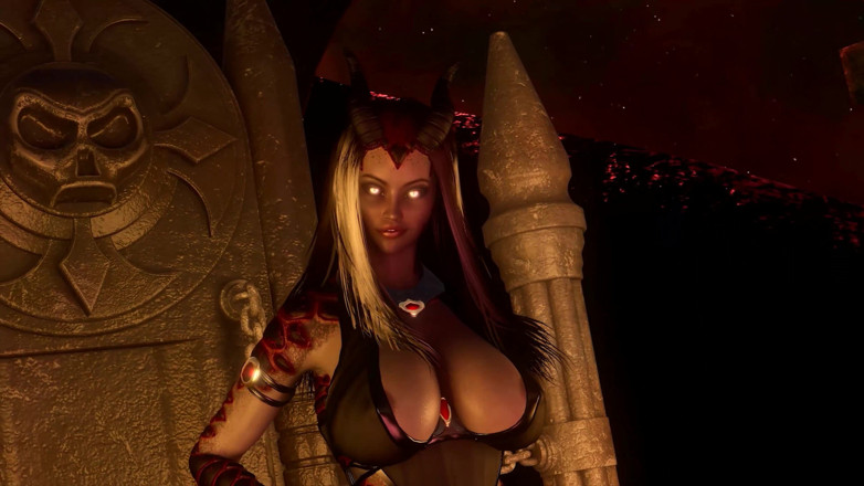 FutaPornoWorkshop: Sollo Succubus z Wielkim Kutasem masturbuje się