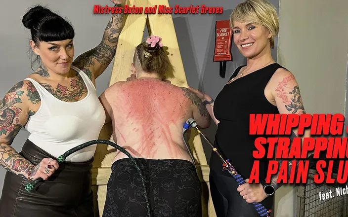 MistressBaton: Whipping and Strapping a Pain Slut Featuring Nichole