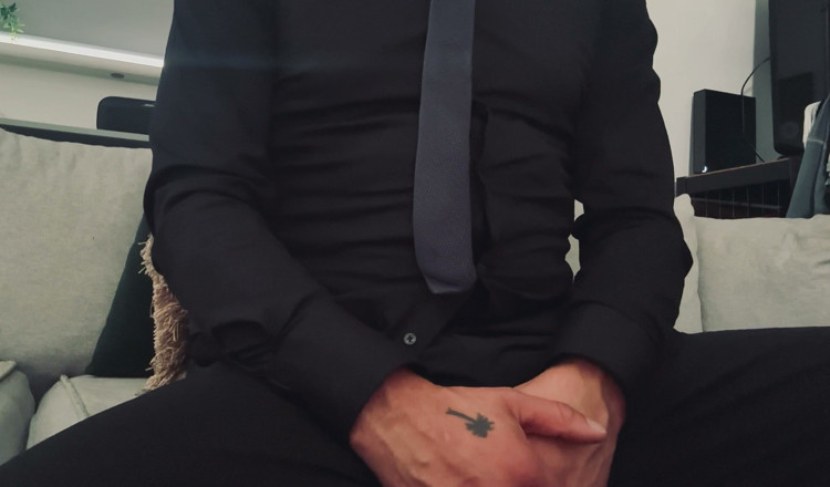 Big British cock: Wearing a Suit, Working From Home on My Macbook and...