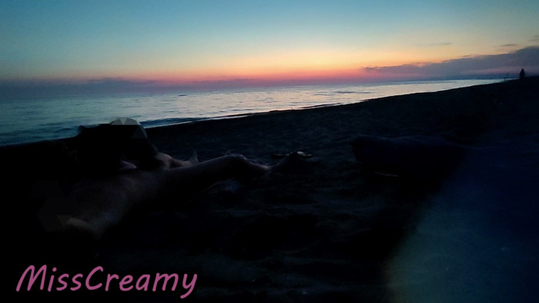 Miss Creamy: Dick Flash French Teacher MILF Risky Beach Blowjob Maspalomas Nude...