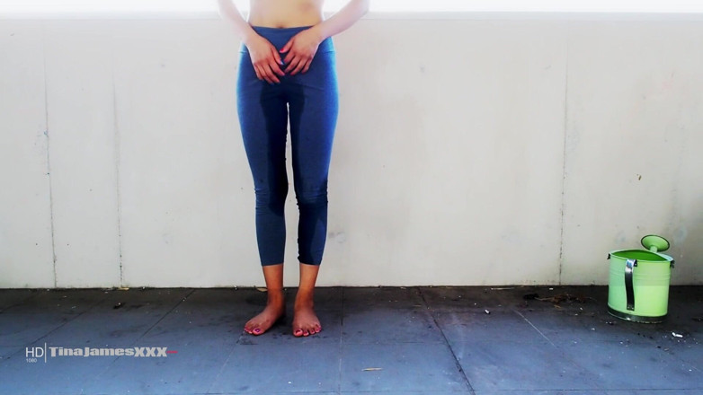 TinaJamesXXX: Desperation pee 1 - Locked out on the balcony