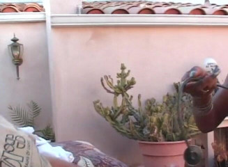 Black Jass: Stockinged nubian nurse getting fucked outdoors