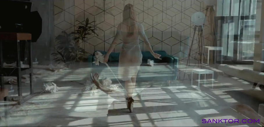 SANKTOR: Nackte balletttänzerin . Kunst erotisches video.