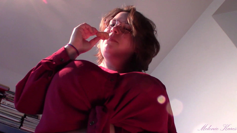 Melonie Kares: Giantess eats your donuts POV