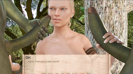 Visual Novels: Pengembaraan Alenjas bahagian 7 - orcs kongkek remaja elf hutan
