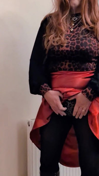 Satin Skirt and Tights