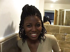 Wild Suckers: Girl squats over the toilet and gives it a nice...