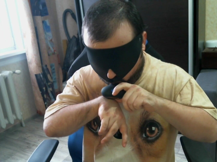 Hidoi Tanpopo: Behinderten person trainiert seinen mund vor einem blowjob