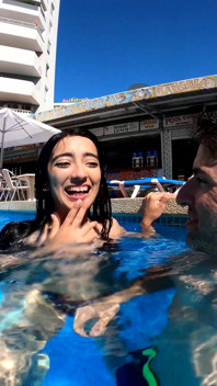 Argentinian slut is picked up from the swimming pool and fucked in her hotel room