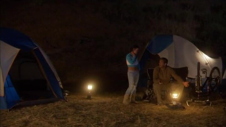 Tight little babes: Campfire date turns to hot pussy pounding