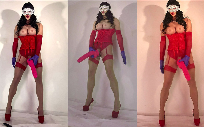 sillystacy: Kadın kılıklı stacy götünü pompaladıktan sonra büyük pembe oyuncakla sert...