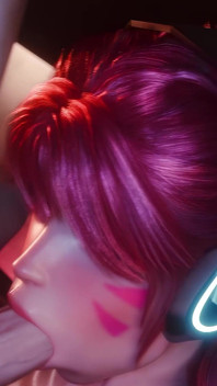 D.va Washroom Gangbang - Shared with Two Guys Overwatch 3D Animation