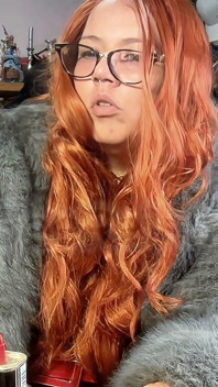 Smoking Brazilian Saggy Tits Redhead Goddess in Fur and Latex - Dancing to My Music