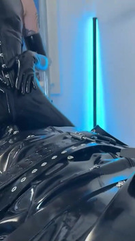 Latex Tease for Locked Cock