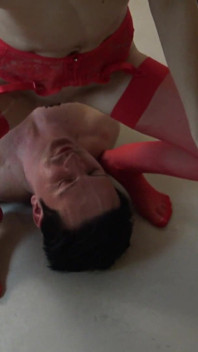 Blonde Lingerie Brat Piss in His Mouth While Fucking