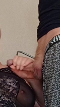 Stepmom Learns English Sucks Dick and Gets a Cumshot